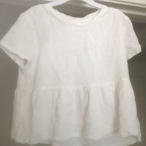 pacsun white ruffle top